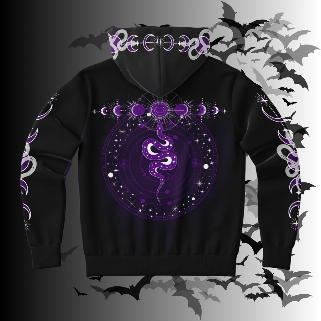 Purple Celestial Serpent All Over Print Hoodie
