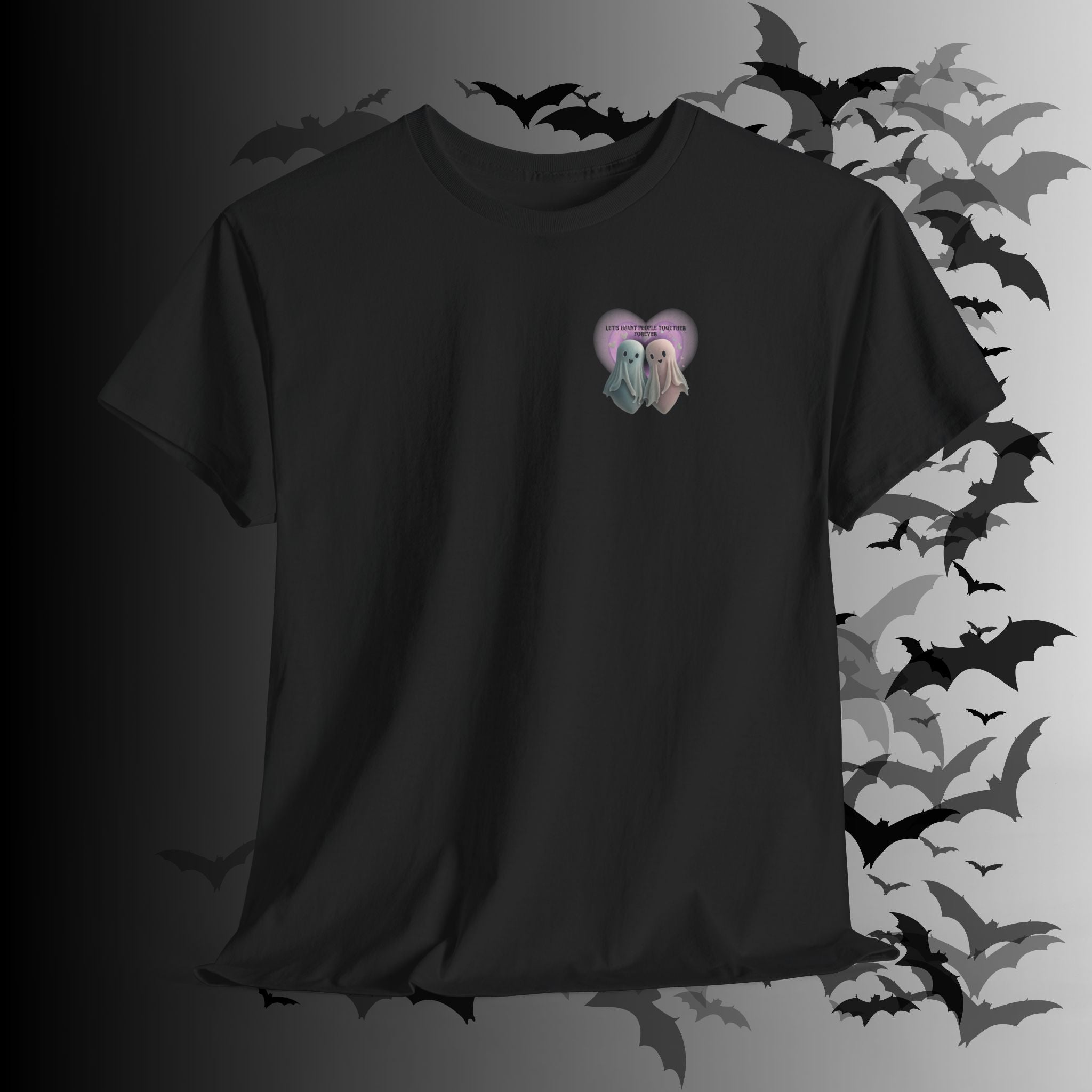 "Let's Haunt People Together Forever" Ghost Couples T-Shirt — Matching Halloween Tee