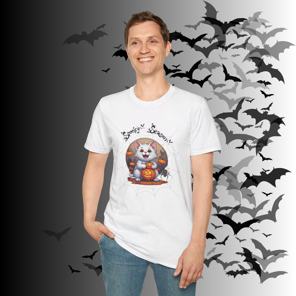 Spooky Season Kawaii Cat Halloween T-Shirt — Cat Lover Tee