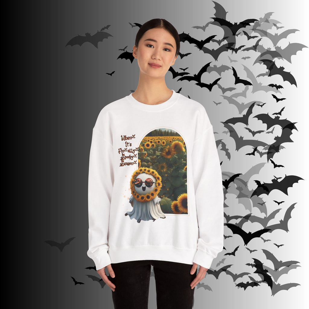 Summerween Ghost Crewneck Sweatshirt — When It's Finally Spooky Season