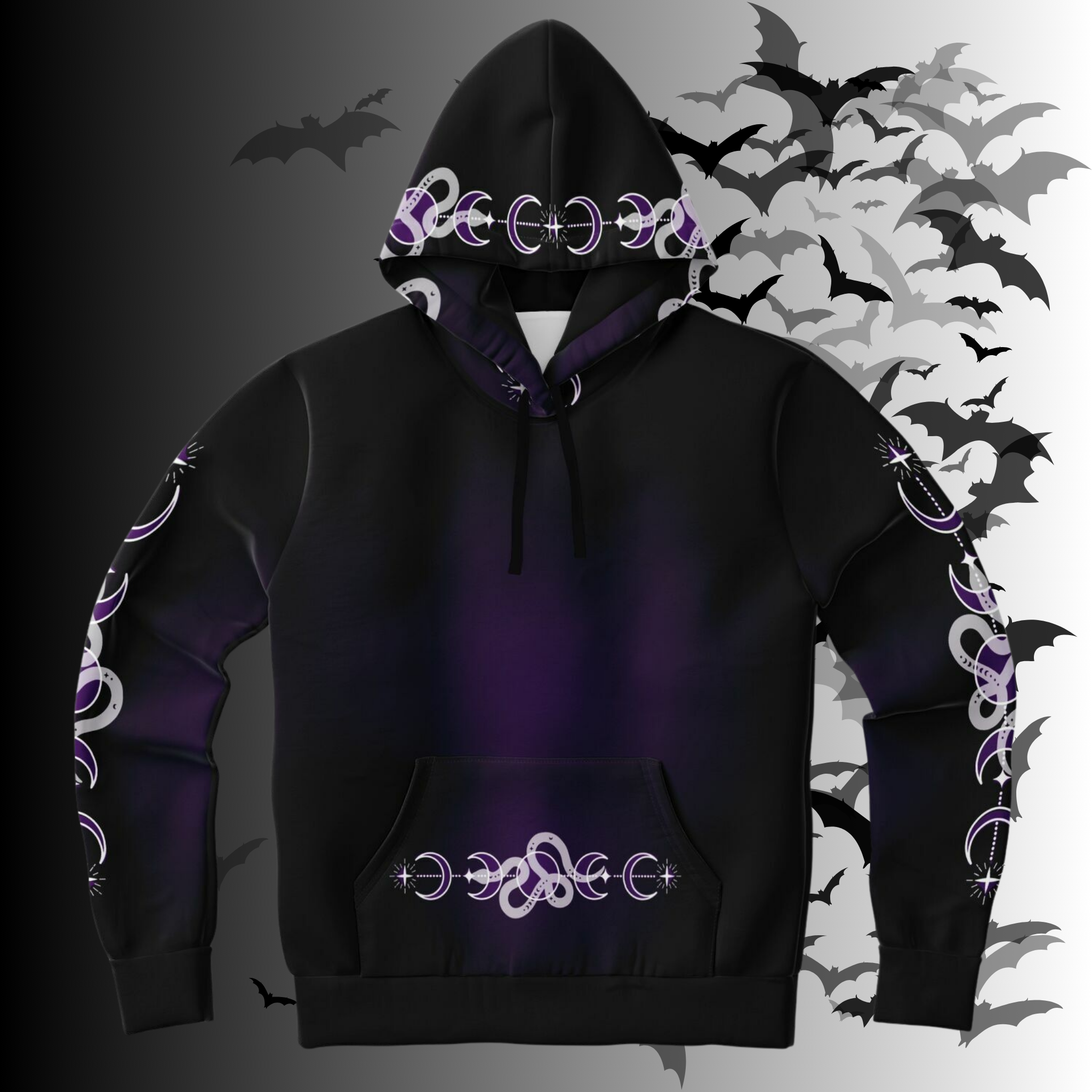 Purple Celestial Serpent All Over Print Hoodie