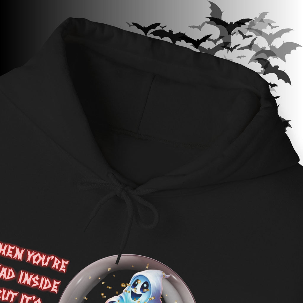 When You're Dead Inside But It's Christmas Hoodie — Ghost Snow Globe Pullover