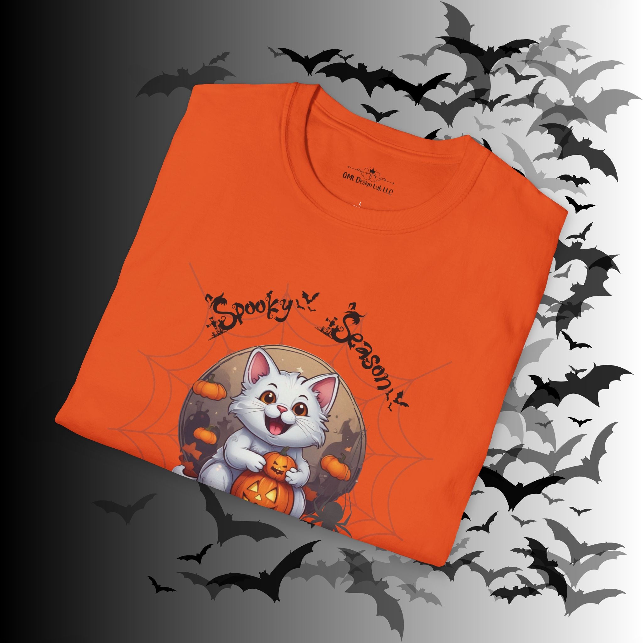 Spooky Season Kawaii Cat Halloween T-Shirt — Cat Lover Tee