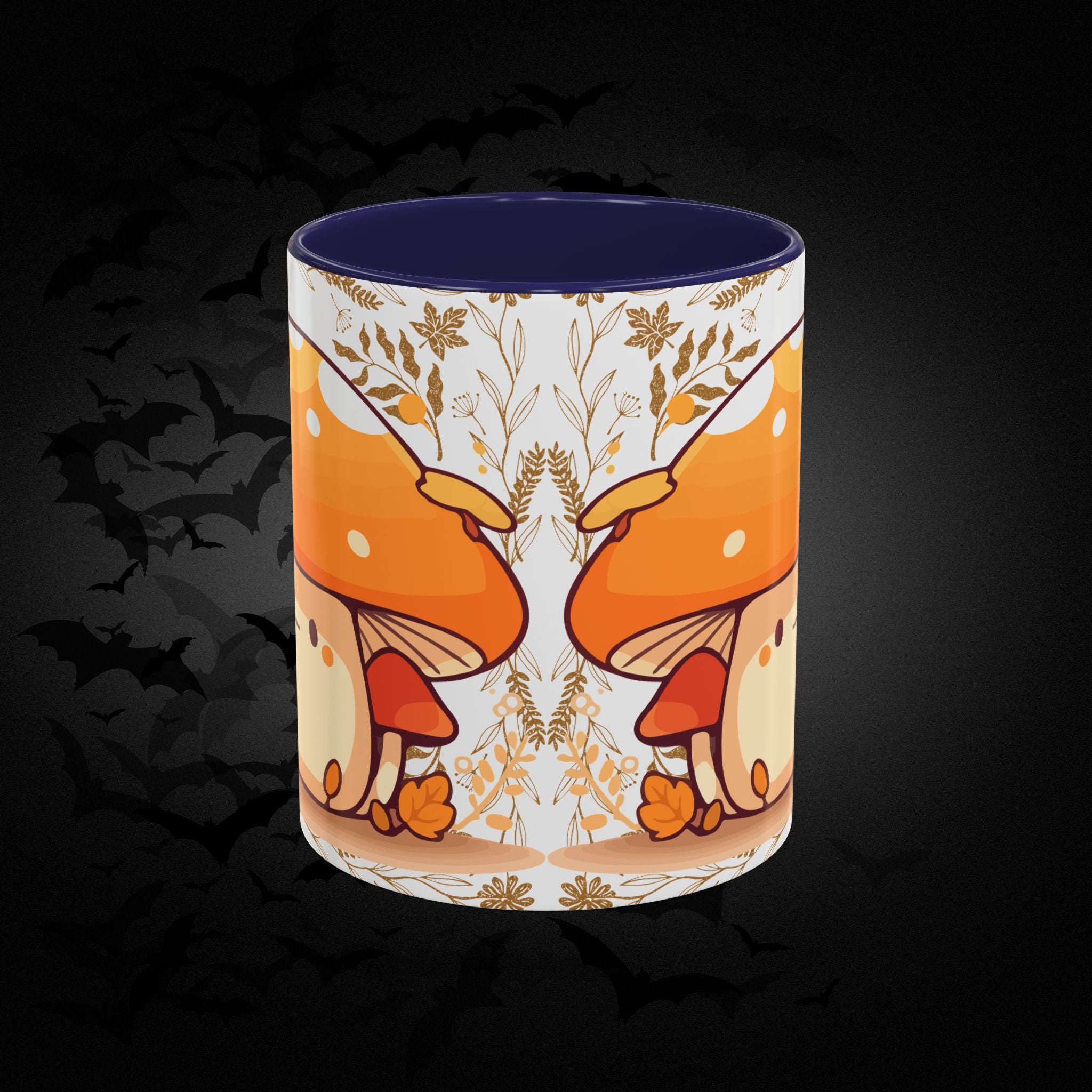 Autumn Mushroom Cute Coffee Mug — Fall Kawaii Accent Mug (11/15oz)
