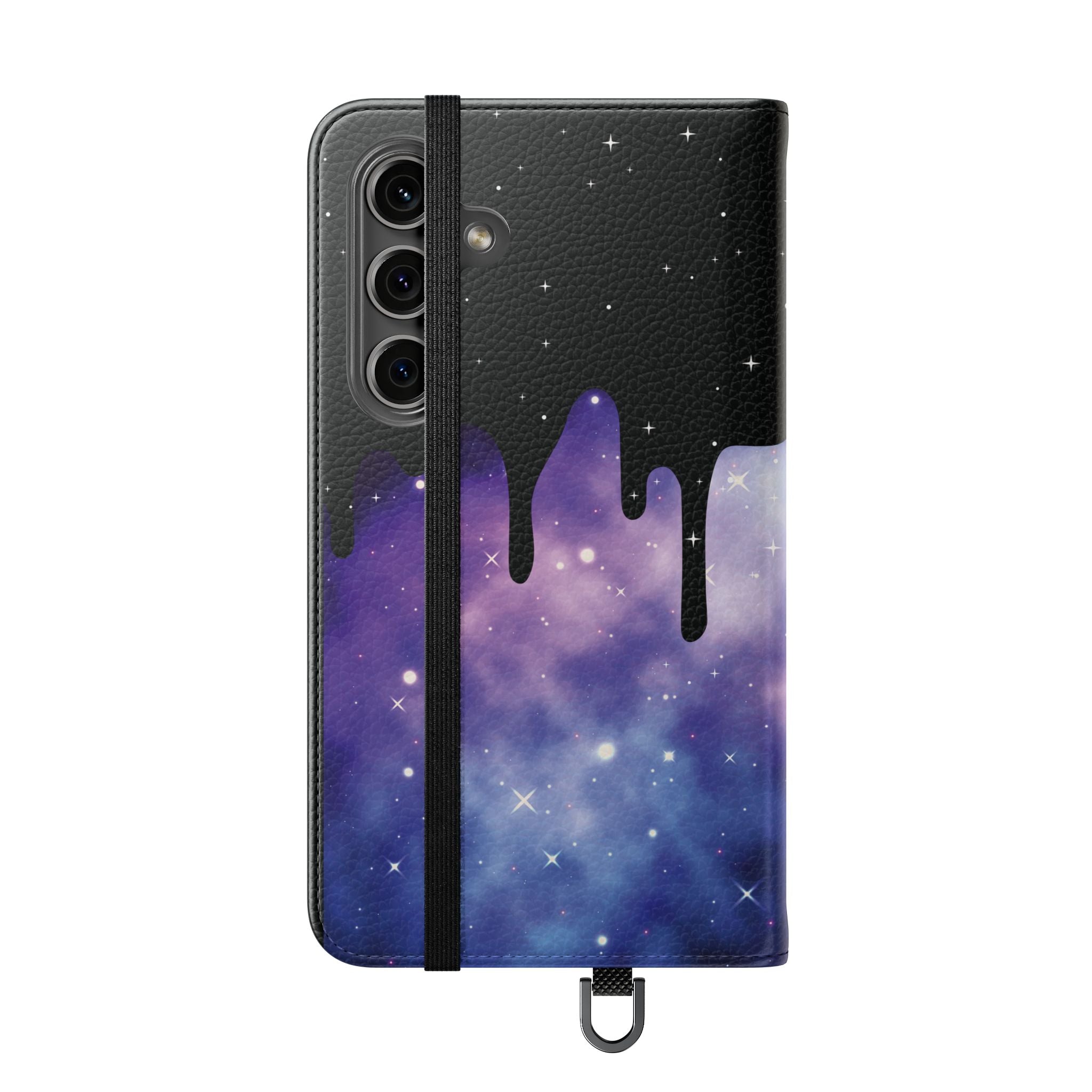 Pastel Goth Drippy Galaxy Flip Wallet Phone Case - Wallet Case for Samsung and iPhone - Gothic Style Wallet Phone Cases