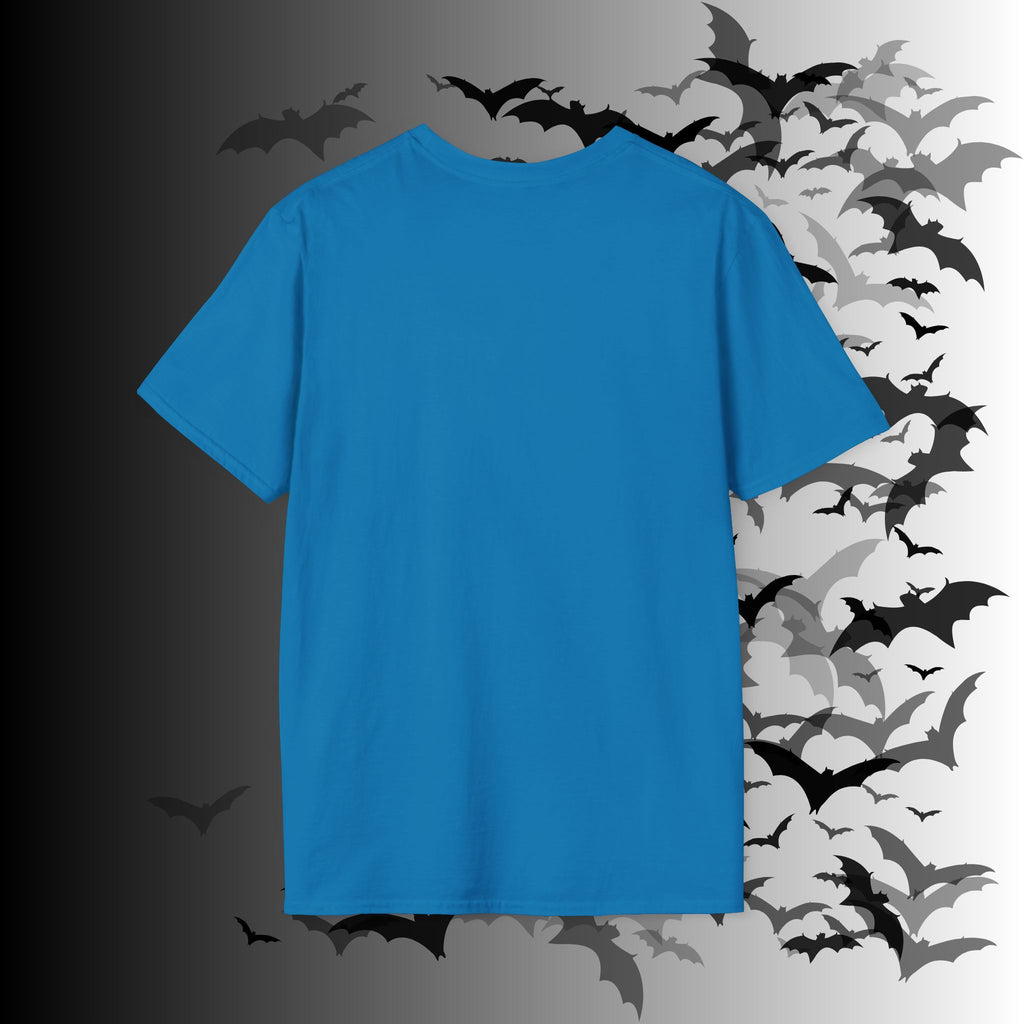 Rainbow Vomit Cloud Bat T-Shirt — Kawaii Goth Pride Unisex Tee