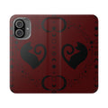 Dark Academia Celestial Black Cat Flip Wallet Case for iPhone and Samsung Galaxy Phones