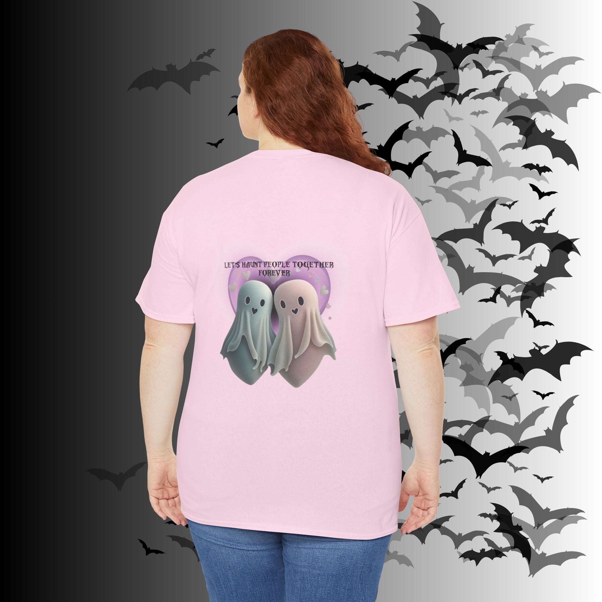 "Let's Haunt People Together Forever" Ghost Couples T-Shirt — Matching Halloween Tee