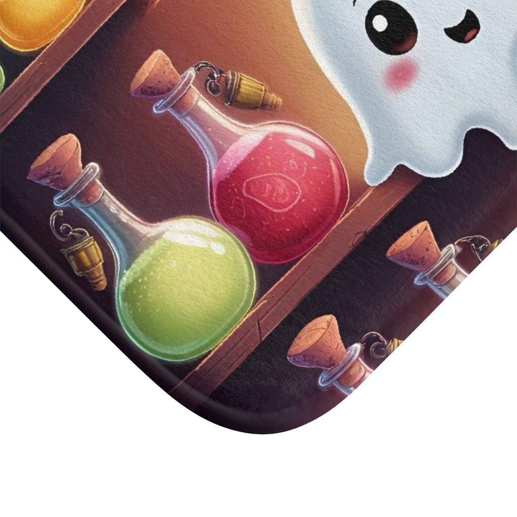 Apothecary Ghost Bath Mat — Whimsigoth Potion Shelf Bathroom Decor