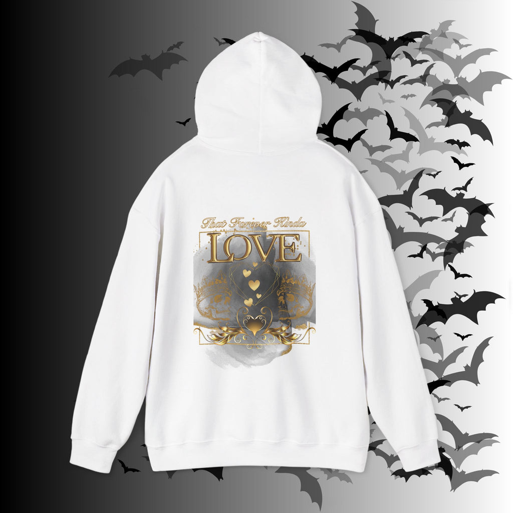 That Forever Kinda Love Hoodie — Gothic Gold Skull Couples Pullover