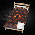 Whimsigoth Chibi Baphomet Throw Blanket — Gothic Occult Home Decor