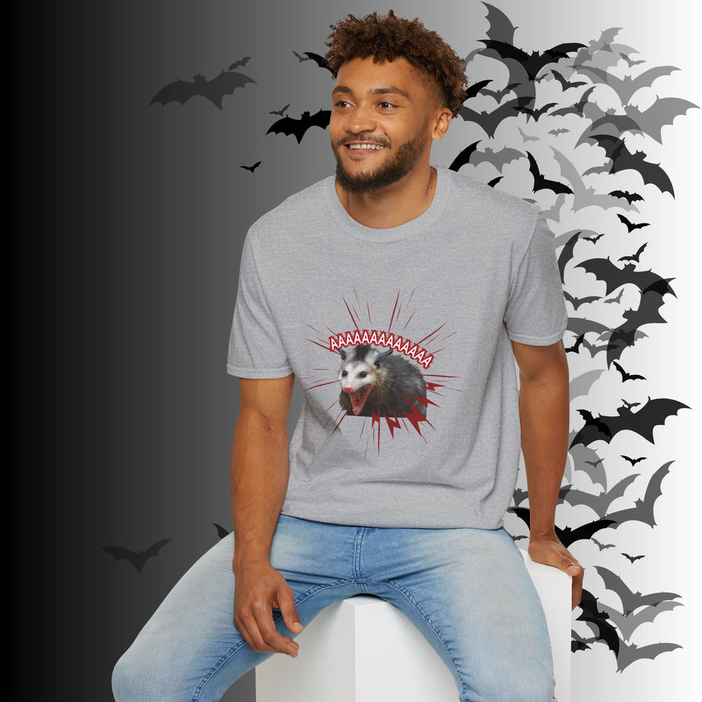 "AAAAAAAAAAAA" Screaming Possum T-Shirt — Edgy Humor Tee