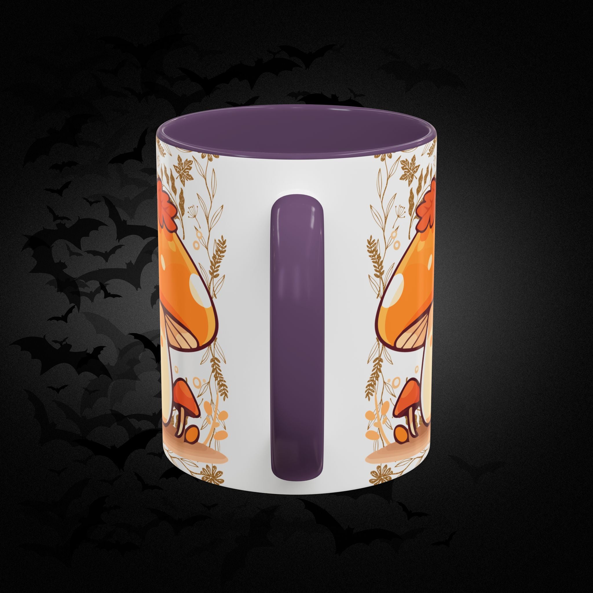 Autumn Mushroom Cute Coffee Mug — Fall Kawaii Accent Mug (11/15oz)