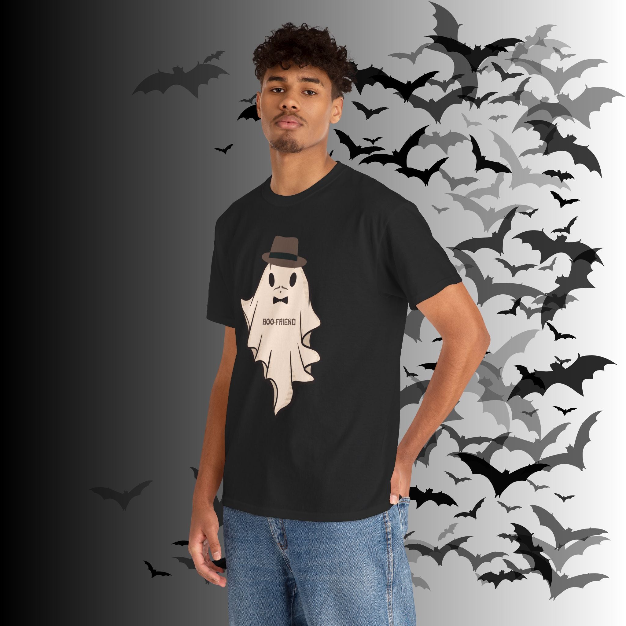 "Ghoul-Friend & Boo-Friend" Matching Ghost Couples T-Shirt — Halloween Matching Tee