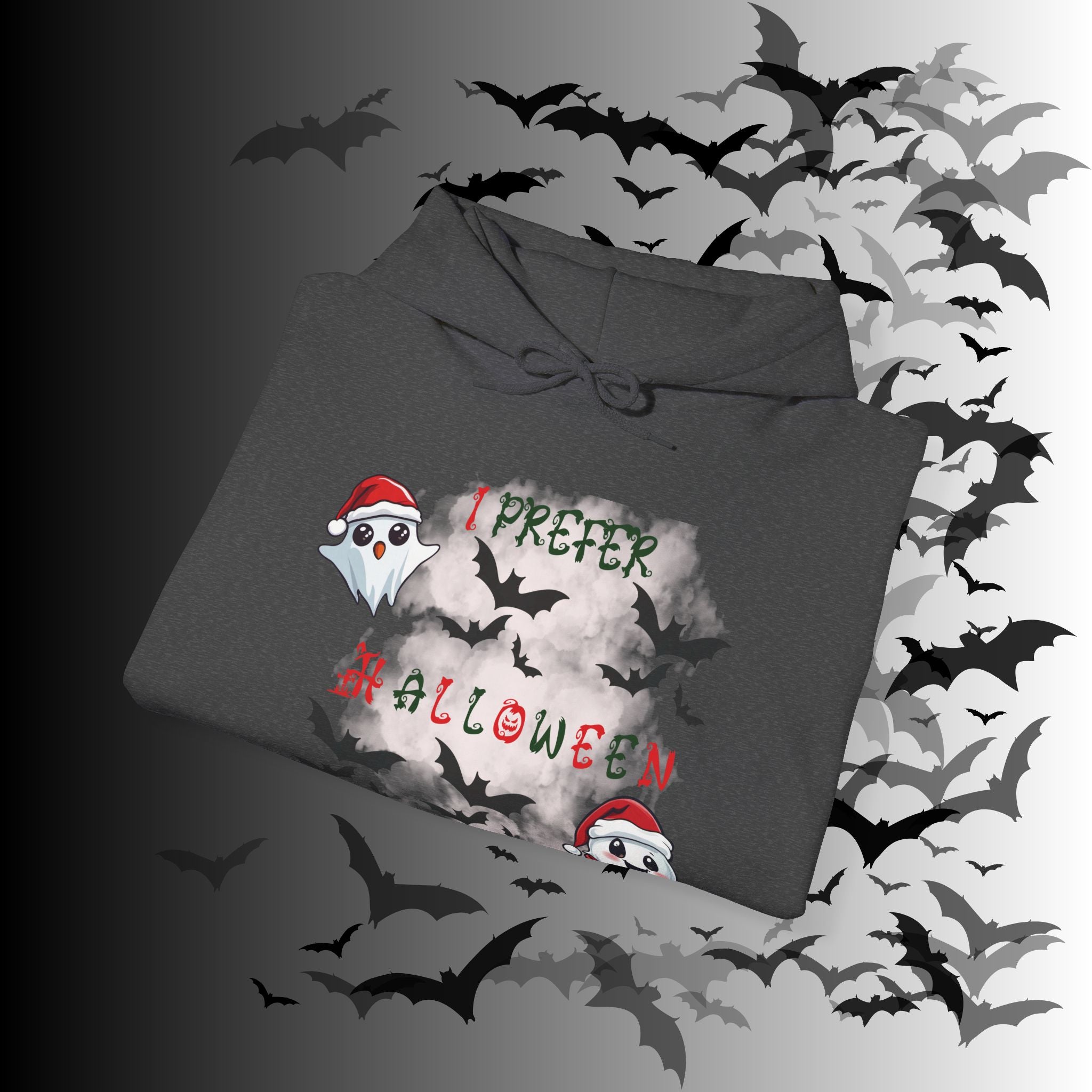 I Prefer Halloween Ghost Hoodie — Kawaii Gothic Christmas