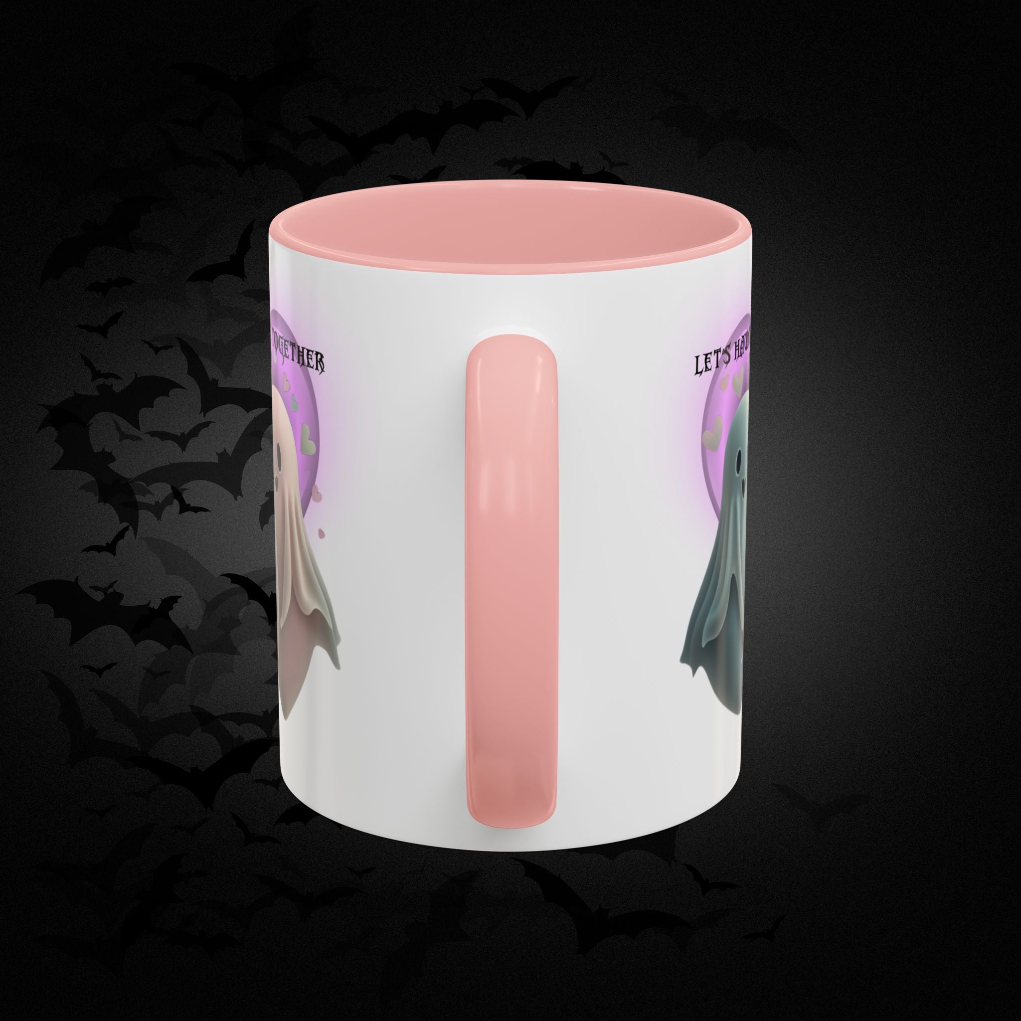 Let's Haunt People Together Forever Coffee Mug — Valloween Ghost Couple Accent Mug