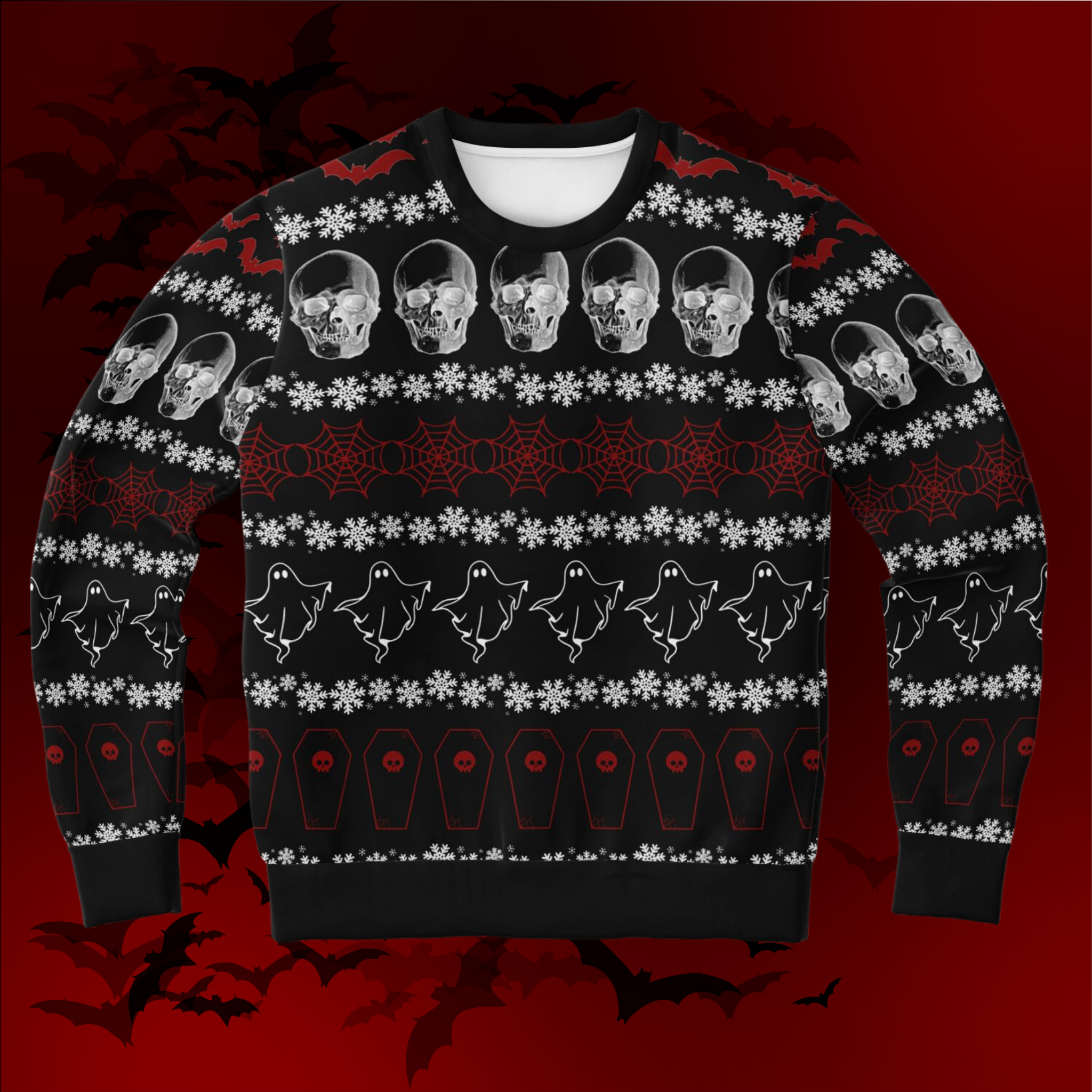 Creepmas Ugly Christmas All Over Print Sweater