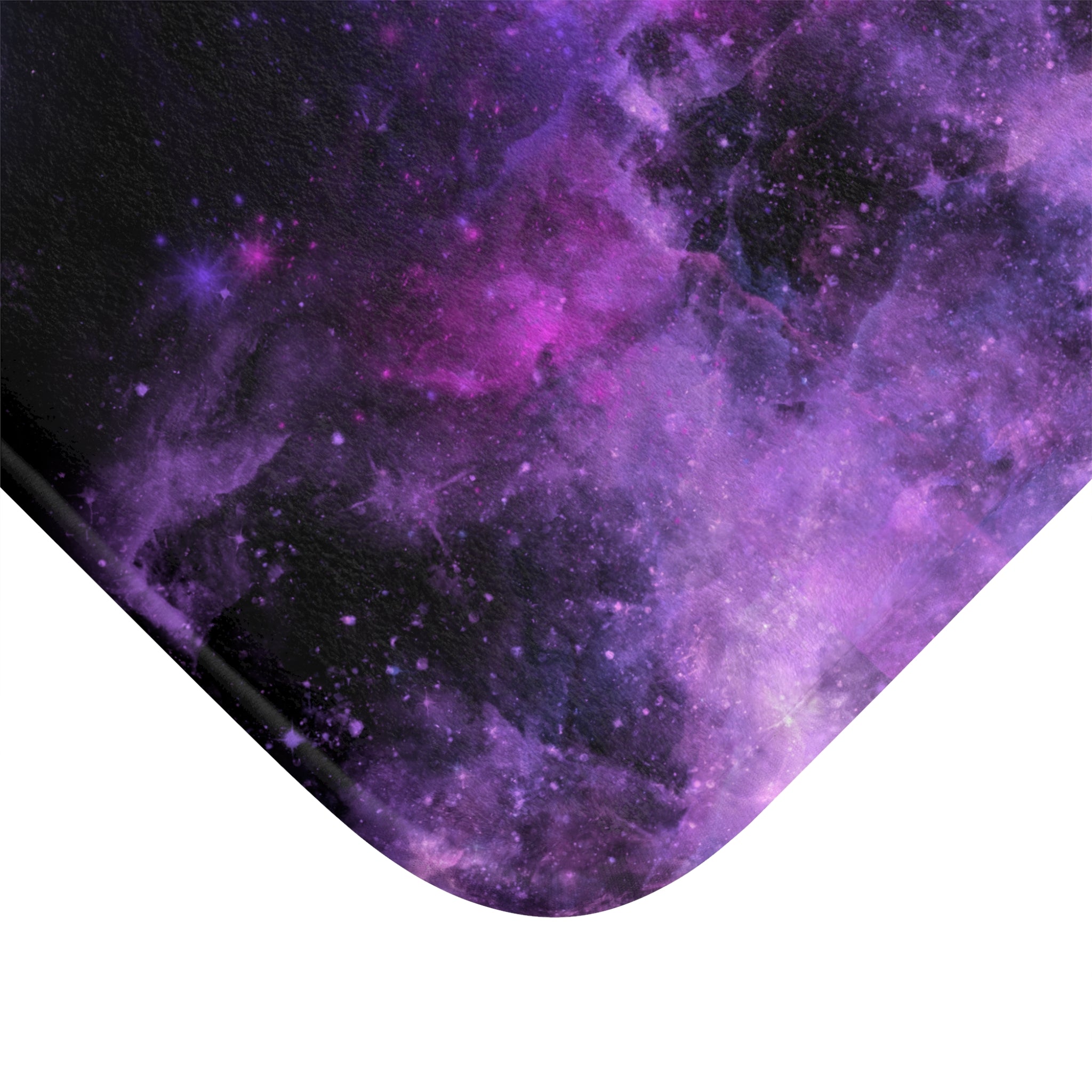 Pastel Goth Galaxy Bath Mat — Purple Nebula Cosmic Bathroom Decor