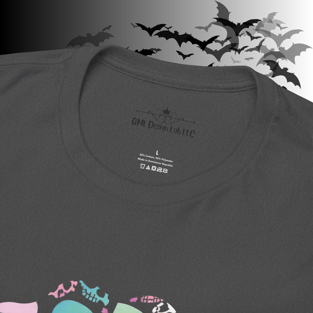 Pastel Goth Raven & Skull Mandala T-Shirt — Gothic Corvid Tee