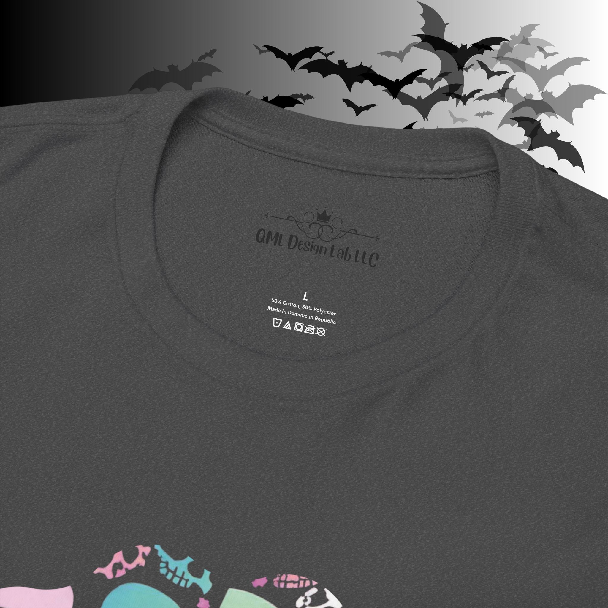 Pastel Goth Raven & Skull Mandala T-Shirt — Gothic Corvid Tee