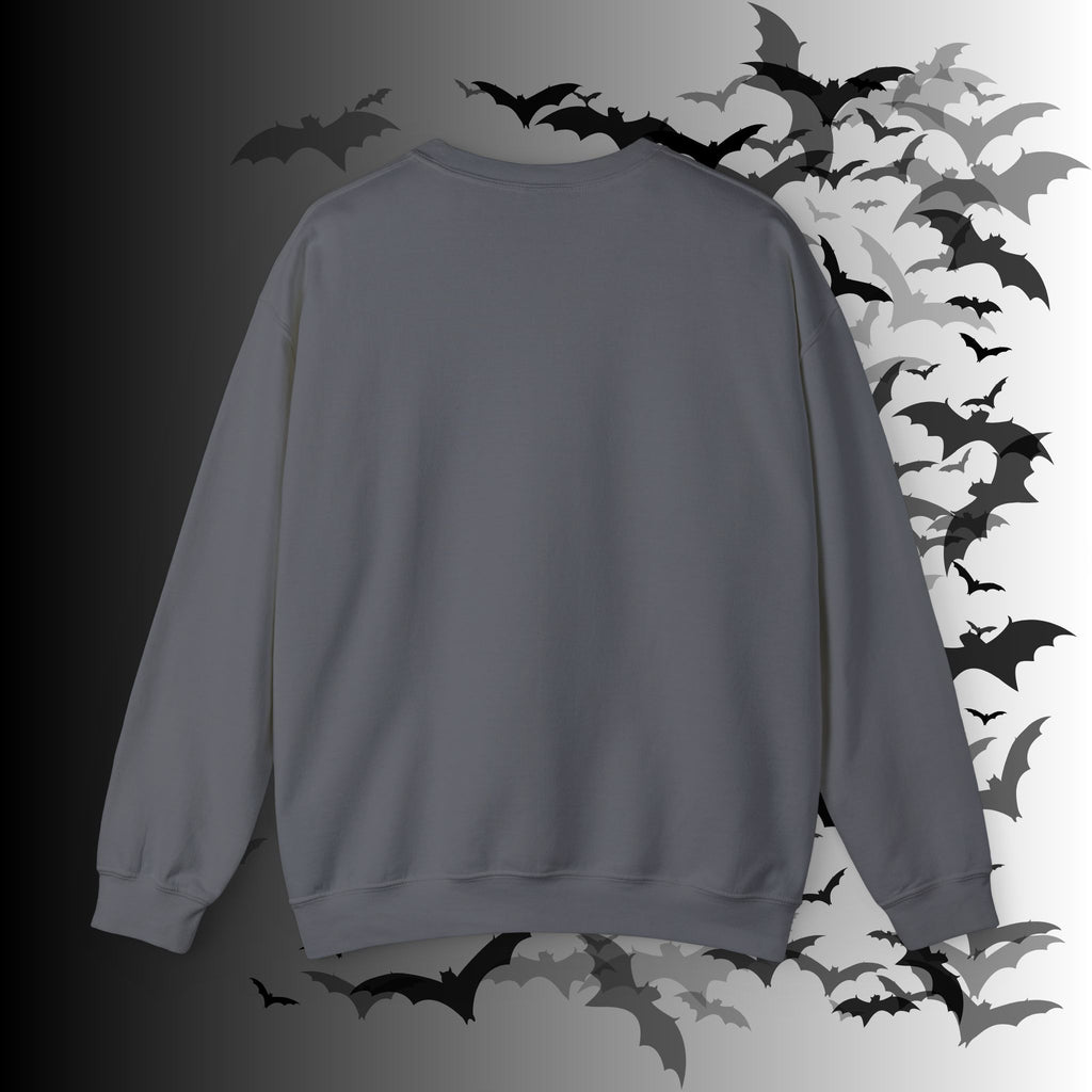 Merry Creepmas Tree Crewneck Sweatshirt — Gothic Christmas Skull Bat