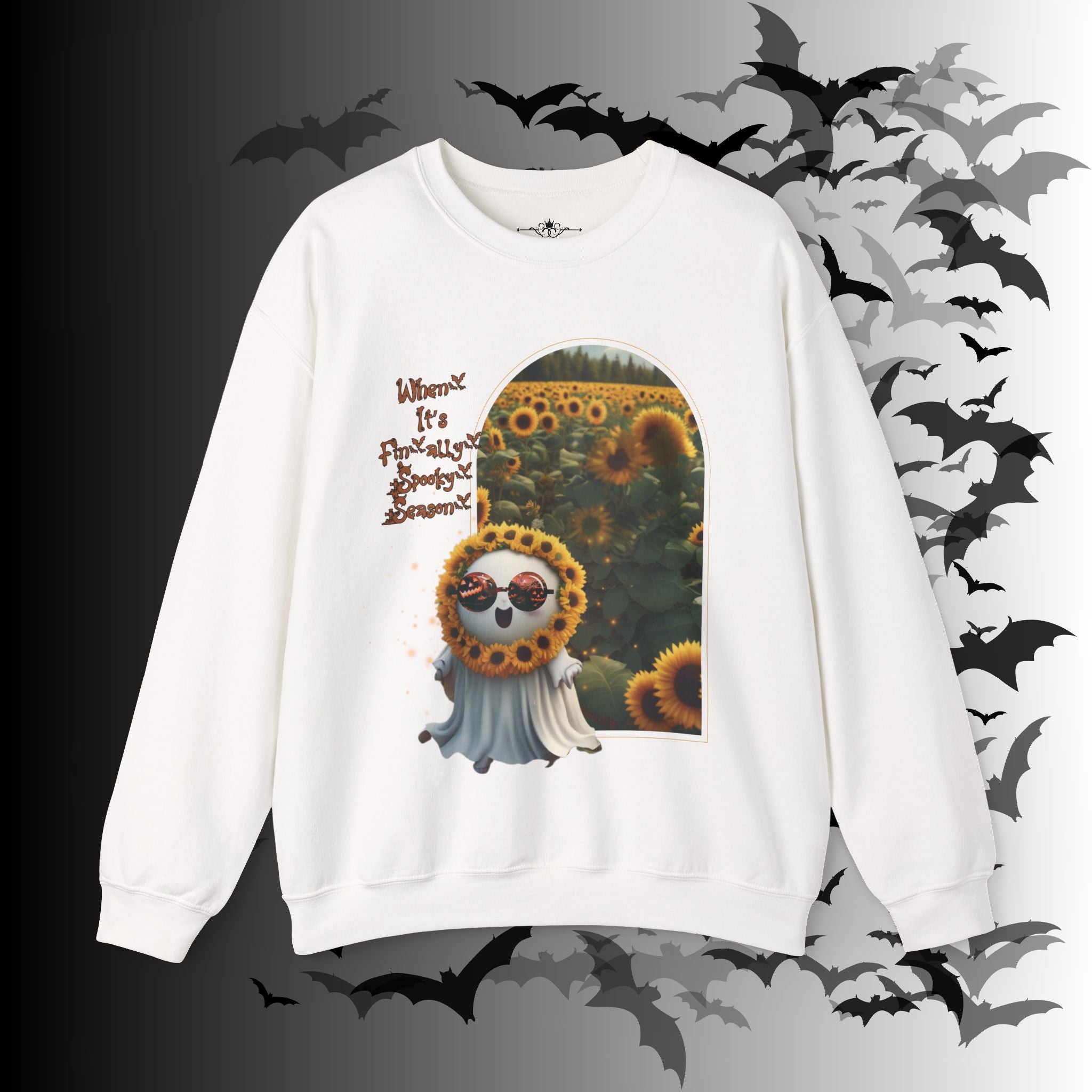 Summerween Ghost Crewneck Sweatshirt — When It's Finally Spooky Season
