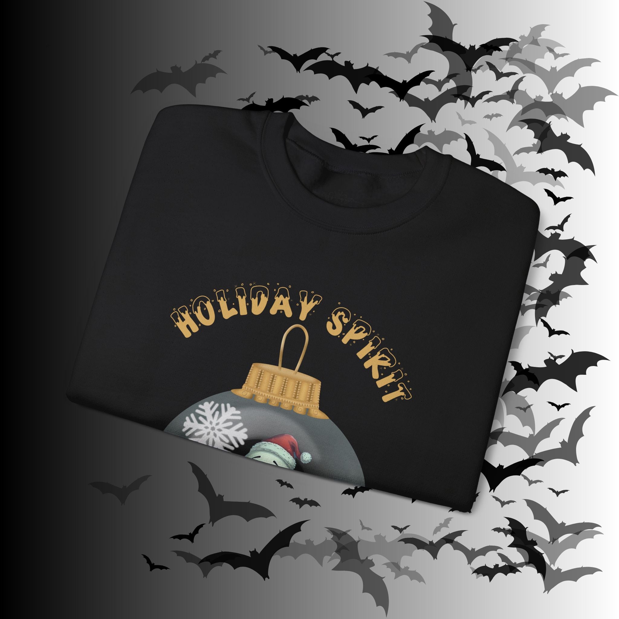 Holiday Spirit Crewneck Sweatshirt — Ghost Christmas Ornament Gothmas