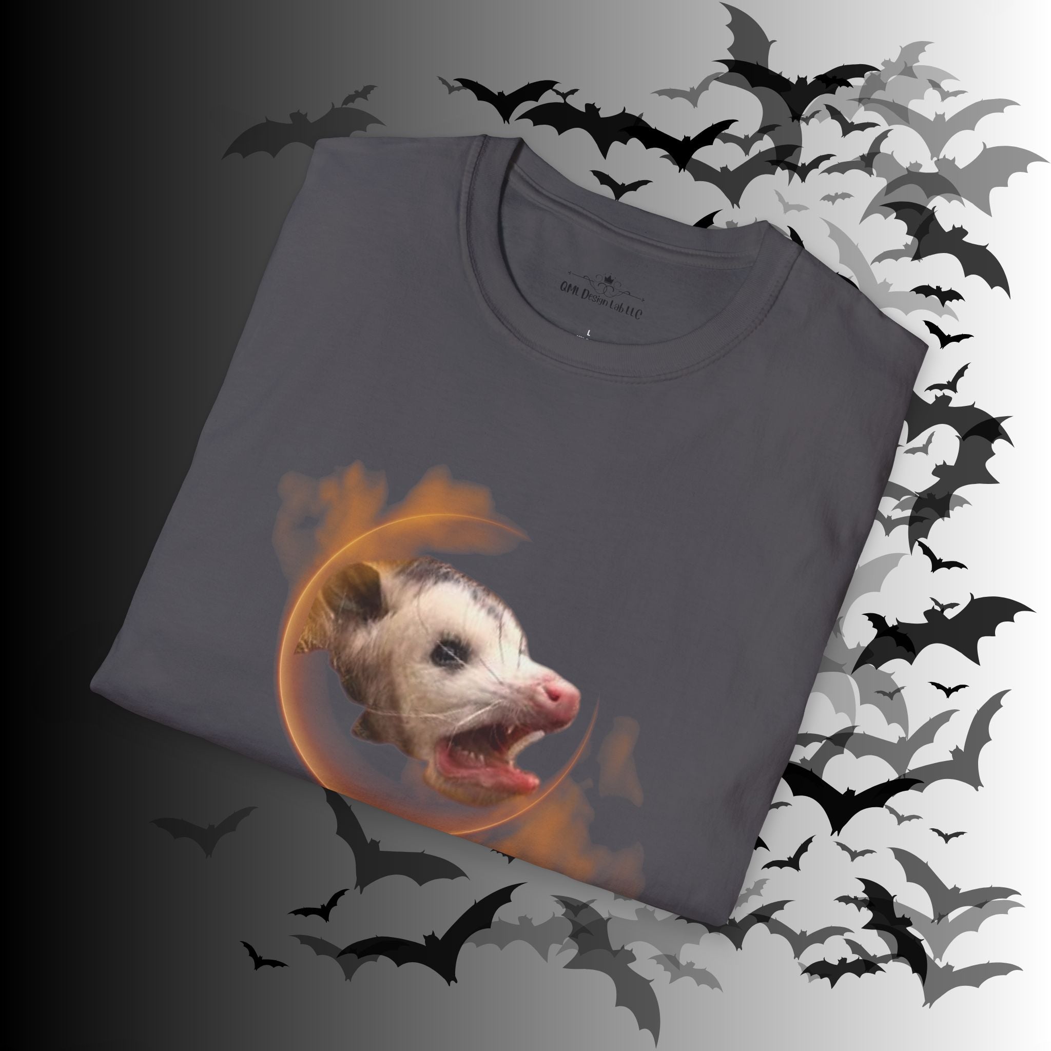 Gothic Screaming Possum T-Shirt — Edgy Humor Tee