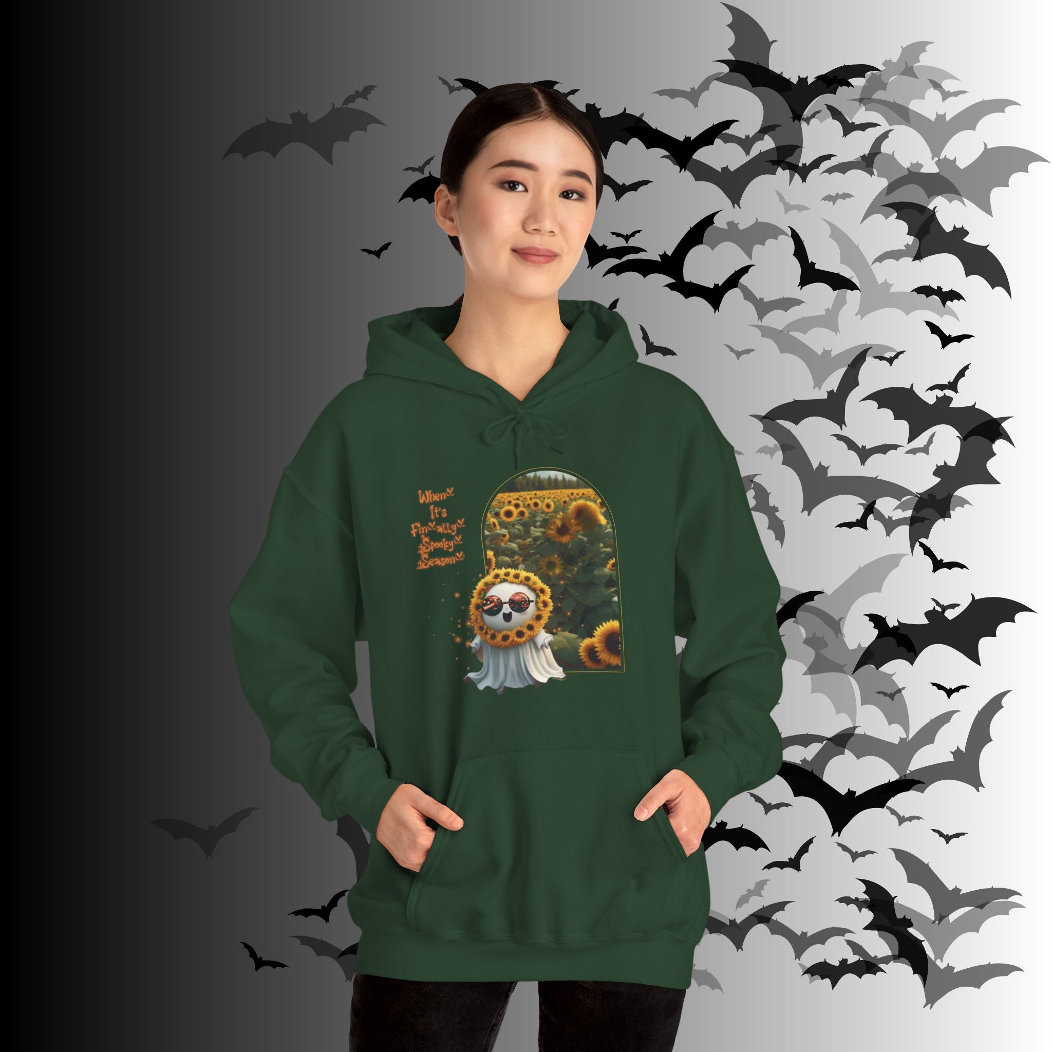 Summerween Ghost Hoodie — When It's Finally Spooky Season Pullover