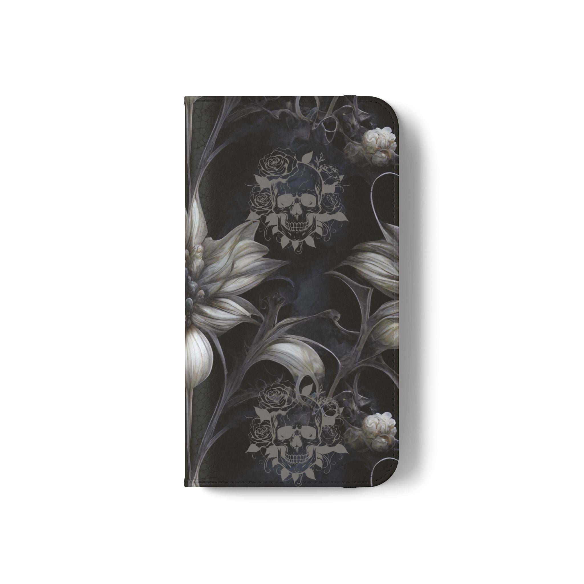 Goth Botanical Flip Wallet Case for iPhone and Samsung Galaxy Phones