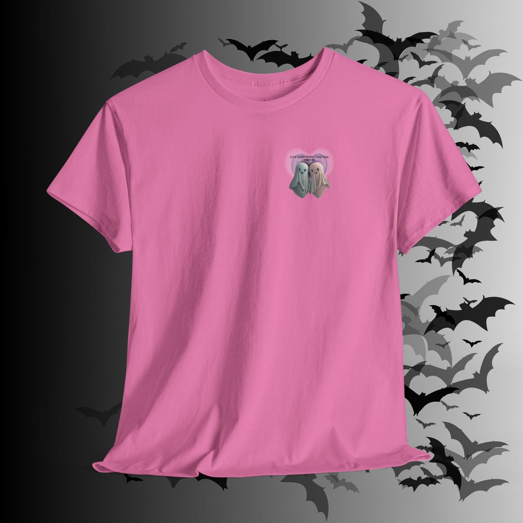 "Let's Haunt People Together Forever" Ghost Couples T-Shirt — Matching Halloween Tee