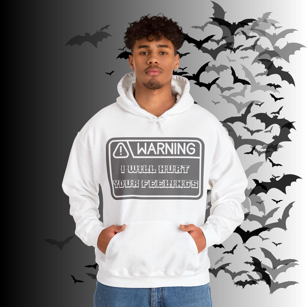 Warning I Will Hurt Your Feelings Hoodie — Funny Gothic Attitude Pullover