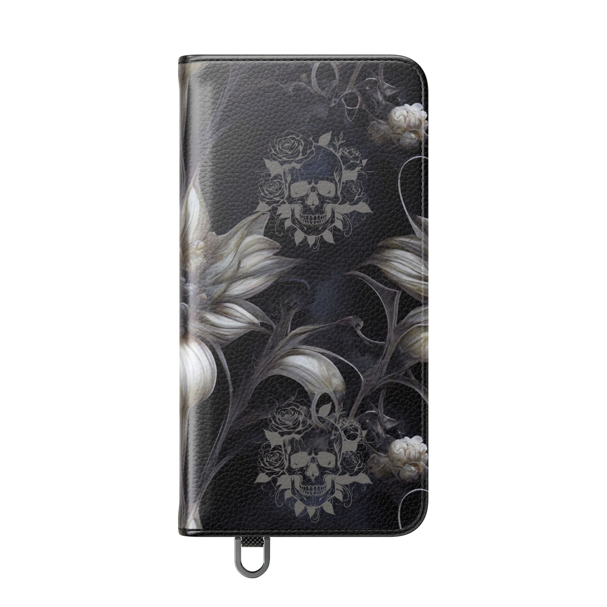 Goth Botanical Flip Wallet Case for iPhone and Samsung Galaxy Phones