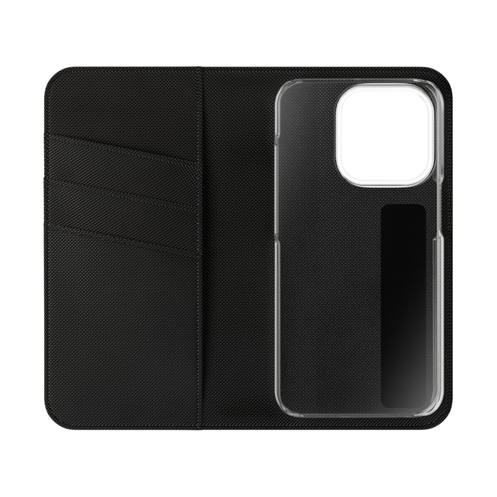 Gothic Celestial Black and Red Flip Wallet Case for iPhone and Samsung Galaxy Phones