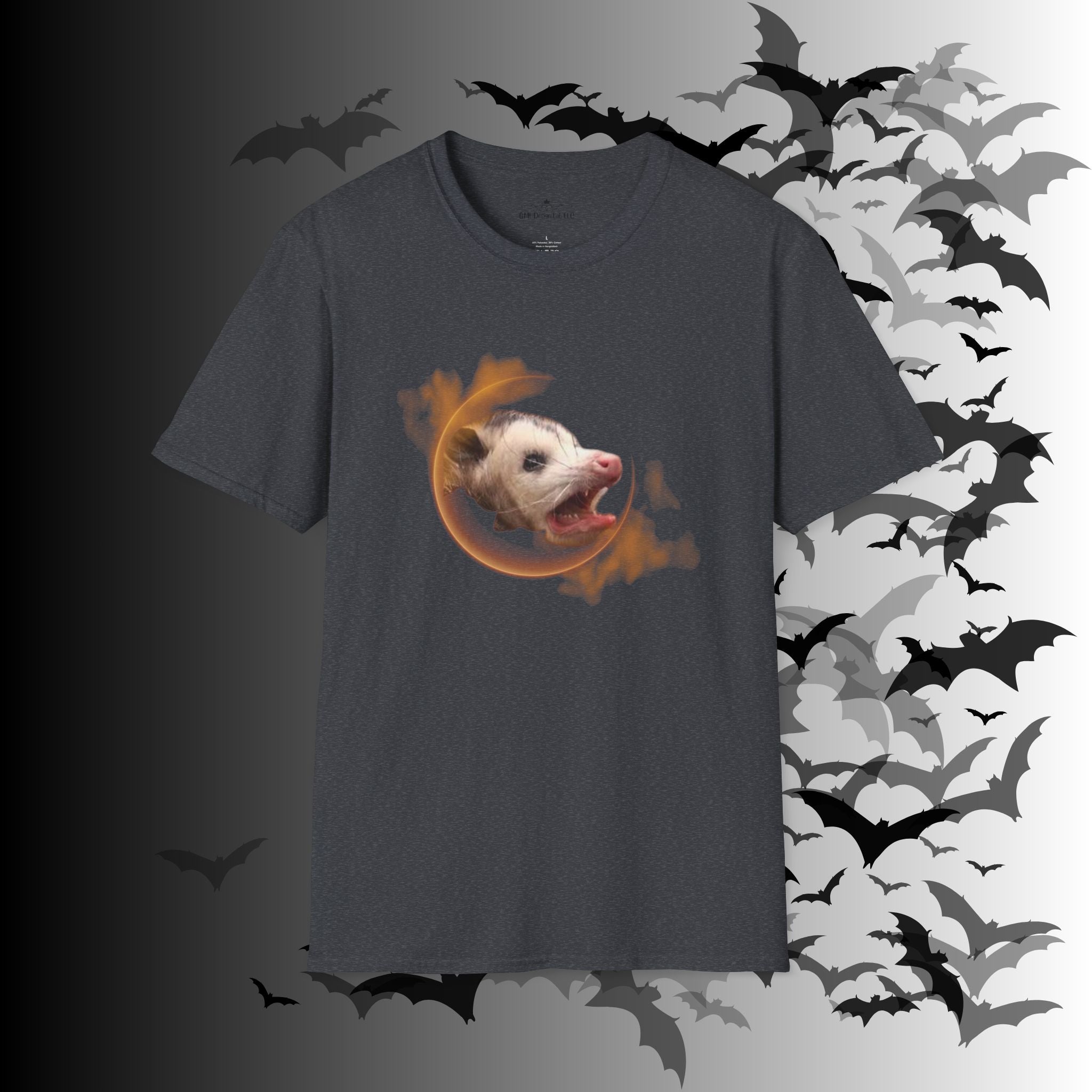 Gothic Screaming Possum T-Shirt — Edgy Humor Tee