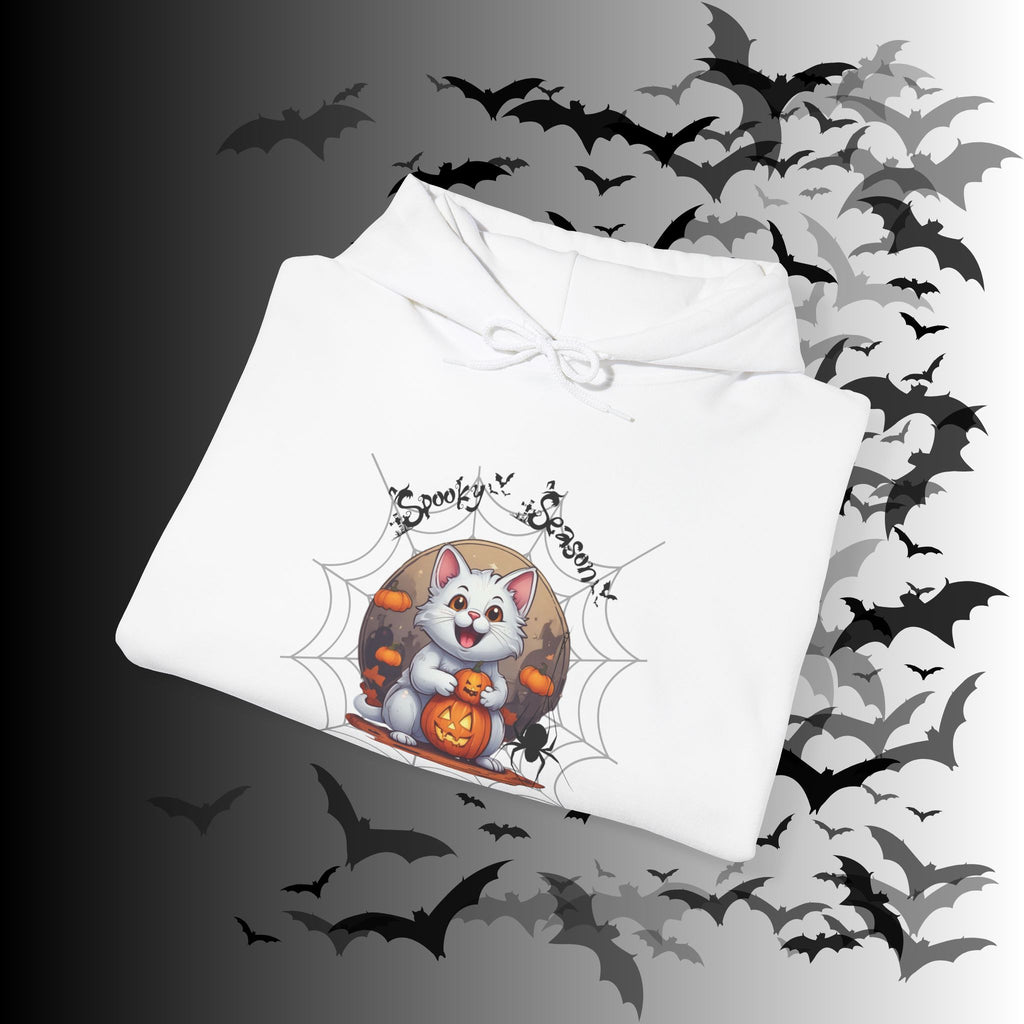 Spooky Season Cat Hoodie — Kawaii Halloween Pumpkin Pullover