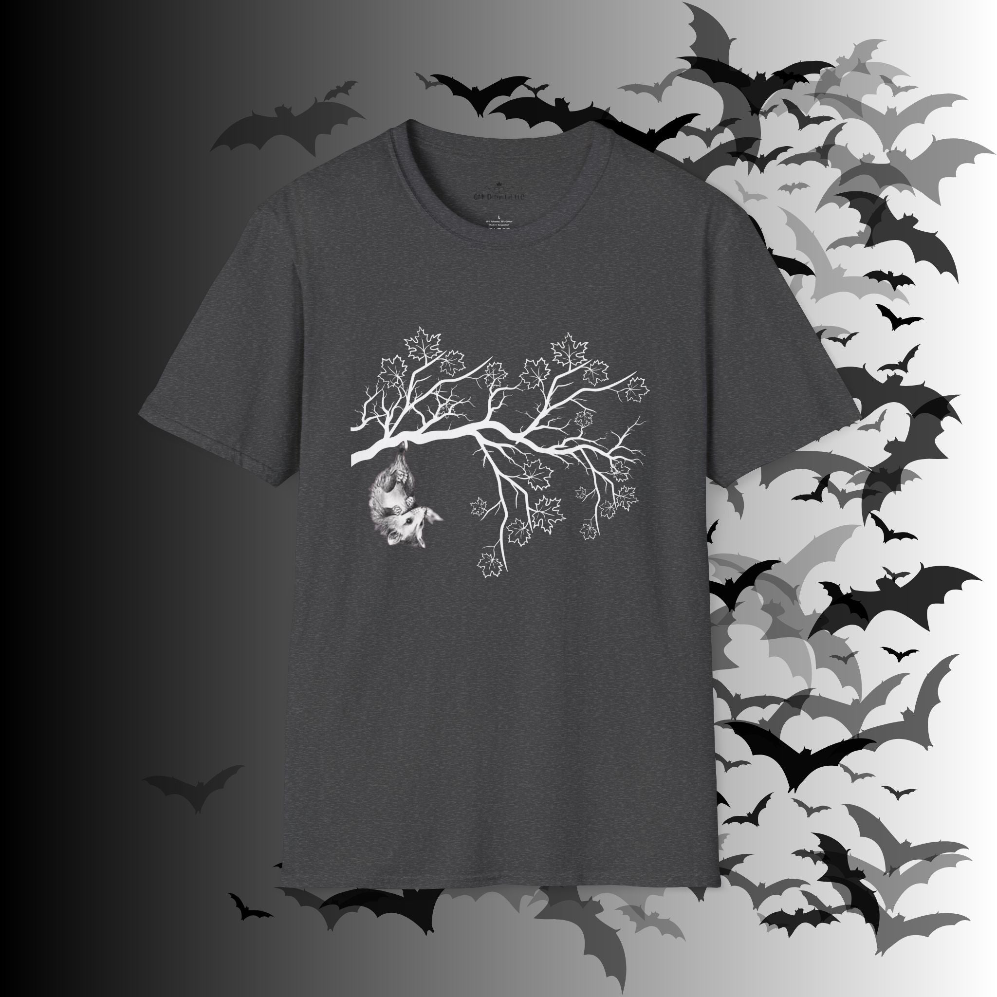 Gothic Hanging Possum T-Shirt — Cute Dark Academia Nature Tee