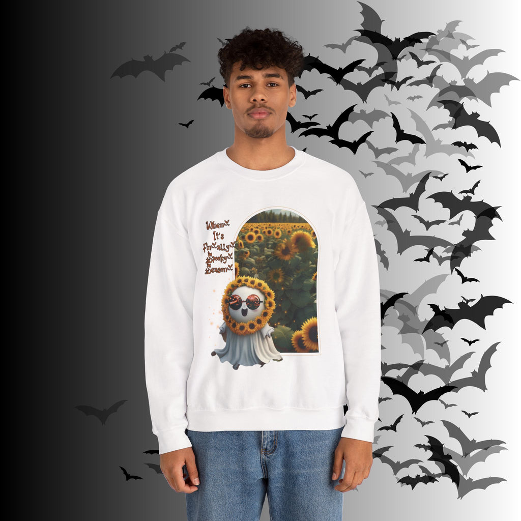 Summerween Ghost Crewneck Sweatshirt — When It's Finally Spooky Season