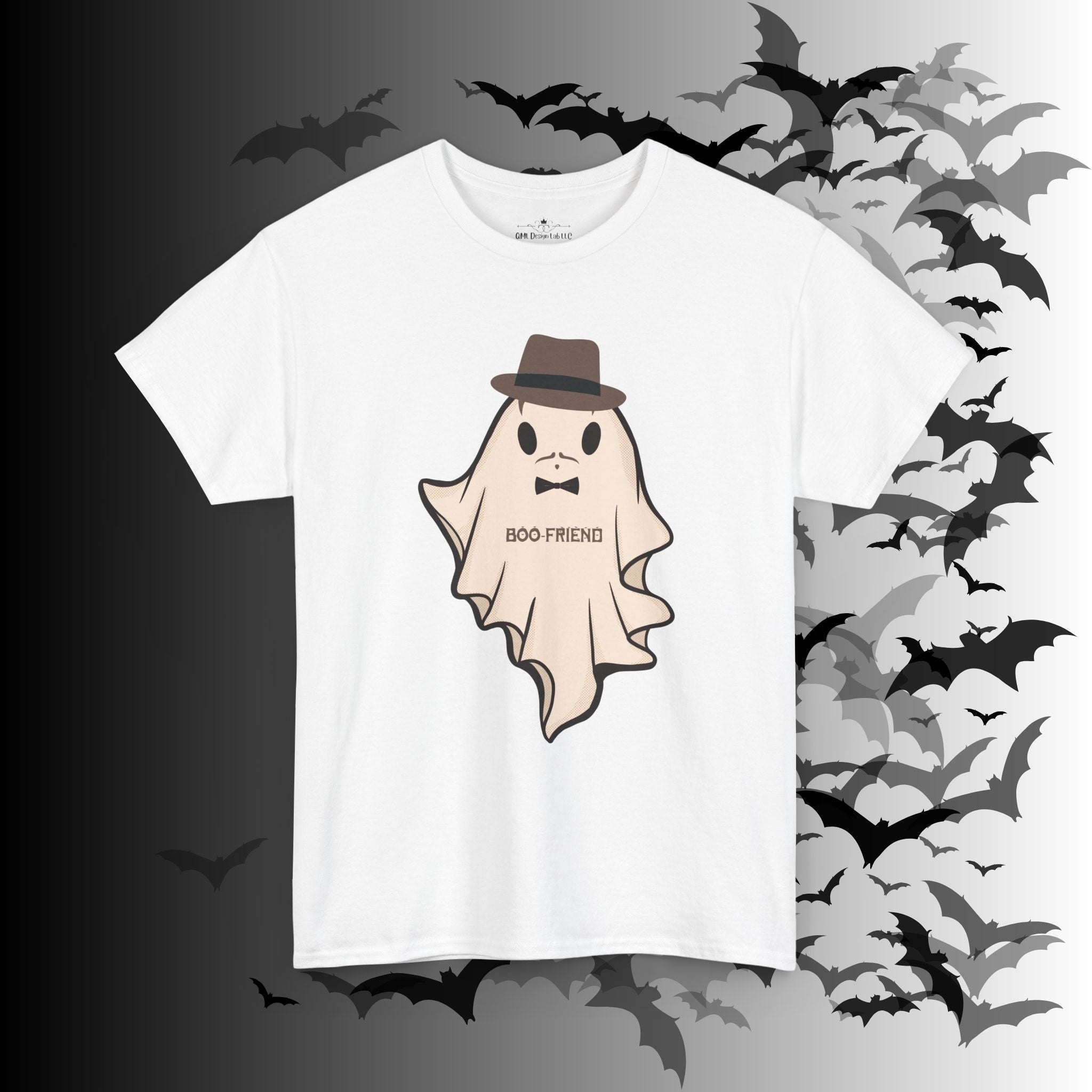 "Ghoul-Friend & Boo-Friend" Matching Ghost Couples T-Shirt — Halloween Matching Tee