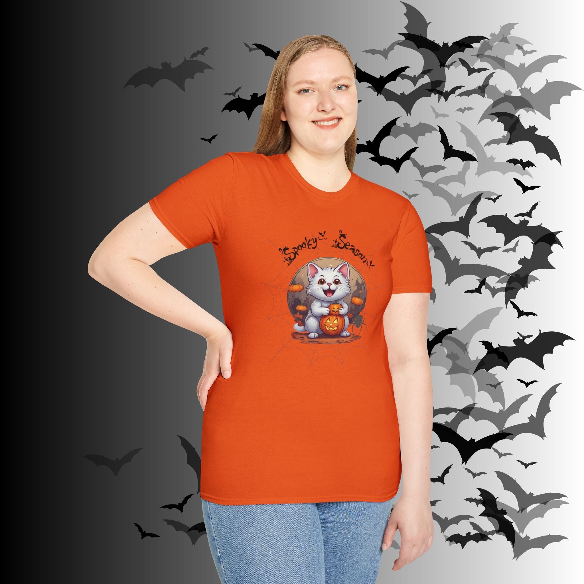 Spooky Season Kawaii Cat Halloween T-Shirt — Cat Lover Tee