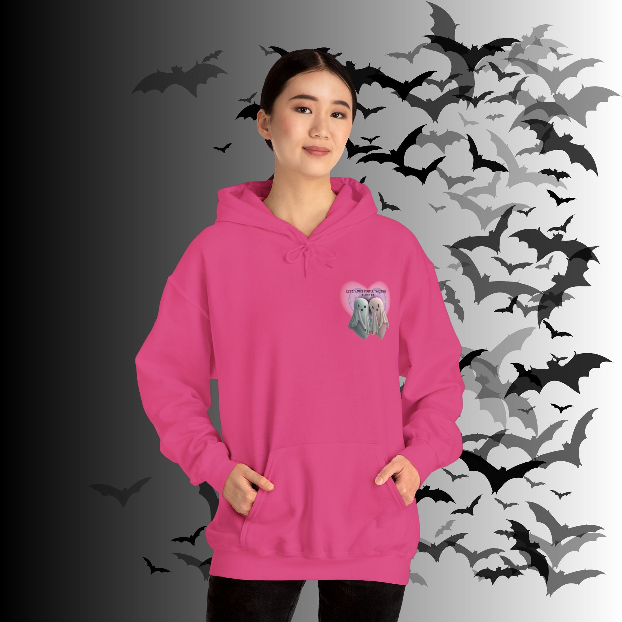 Let's Haunt People Together Forever Hoodie — Gothic Valentine's Couples Ghost