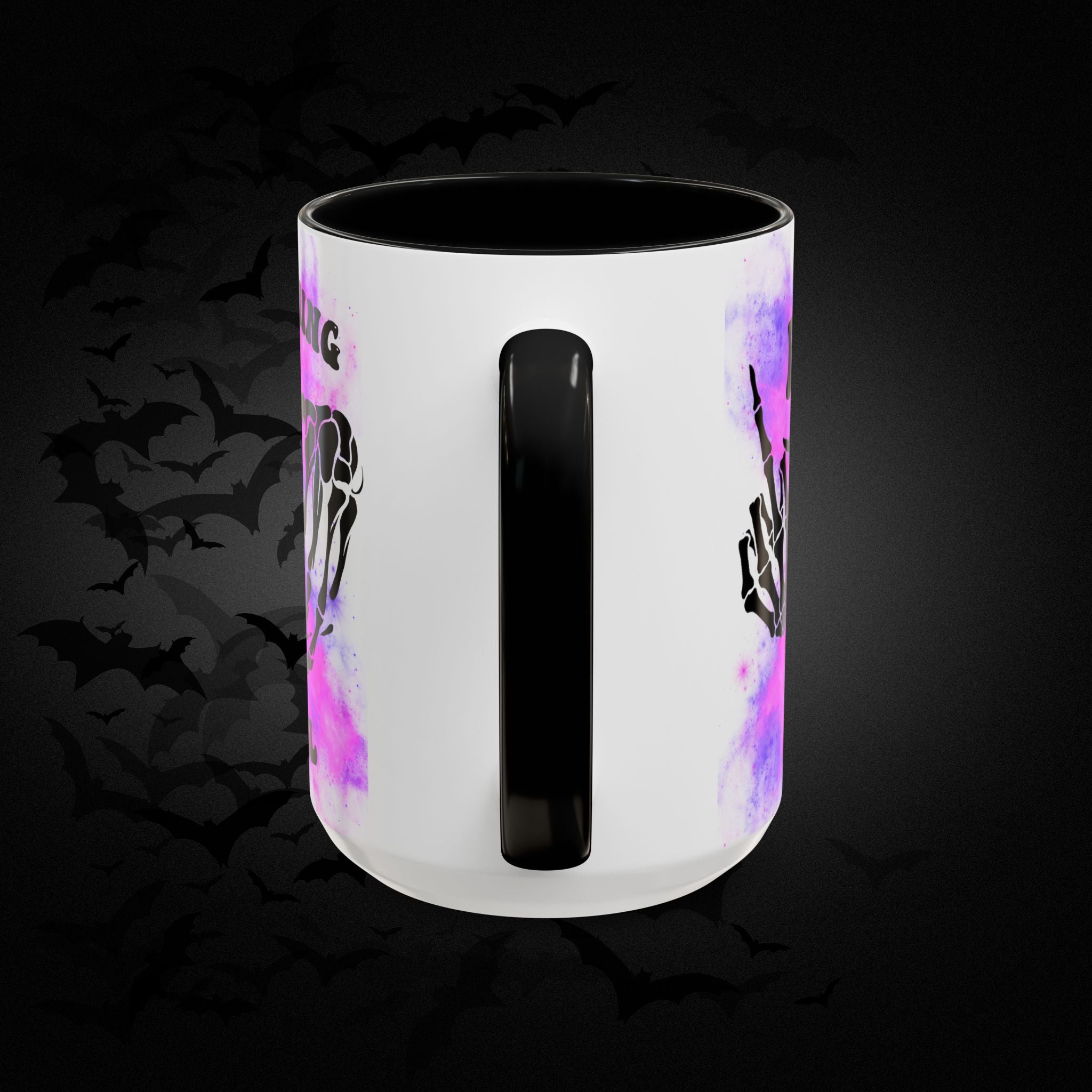 Good Morning Beautiful Fuck Off Skeleton Hands Accent Coffee Mug