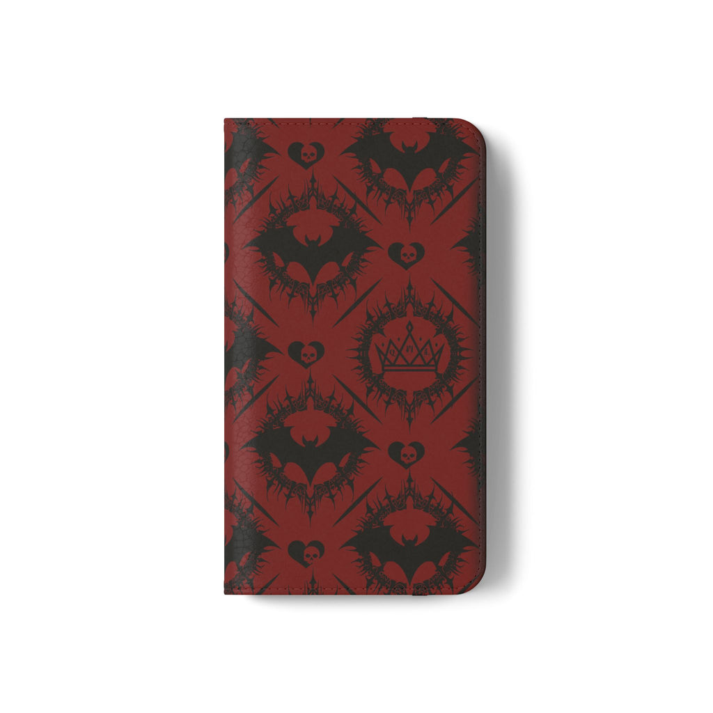 Copy of Gothic Bat Wallet Flip Case - Elegant Goth Phone Wallet - Bat Pattern Flip Case - Gothic Phone Case - Stylish Wallet Phone Case