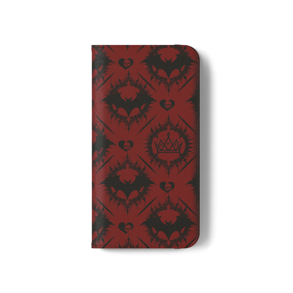 Copy of Gothic Bat Wallet Flip Case - Elegant Goth Phone Wallet - Bat Pattern Flip Case - Gothic Phone Case - Stylish Wallet Phone Case