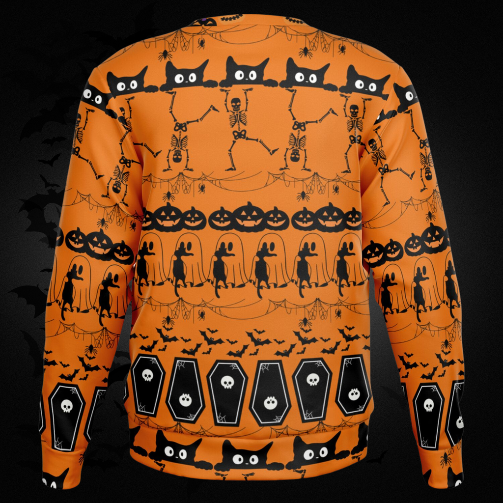 Ugly Halloween All Over Print Sweater – Orange