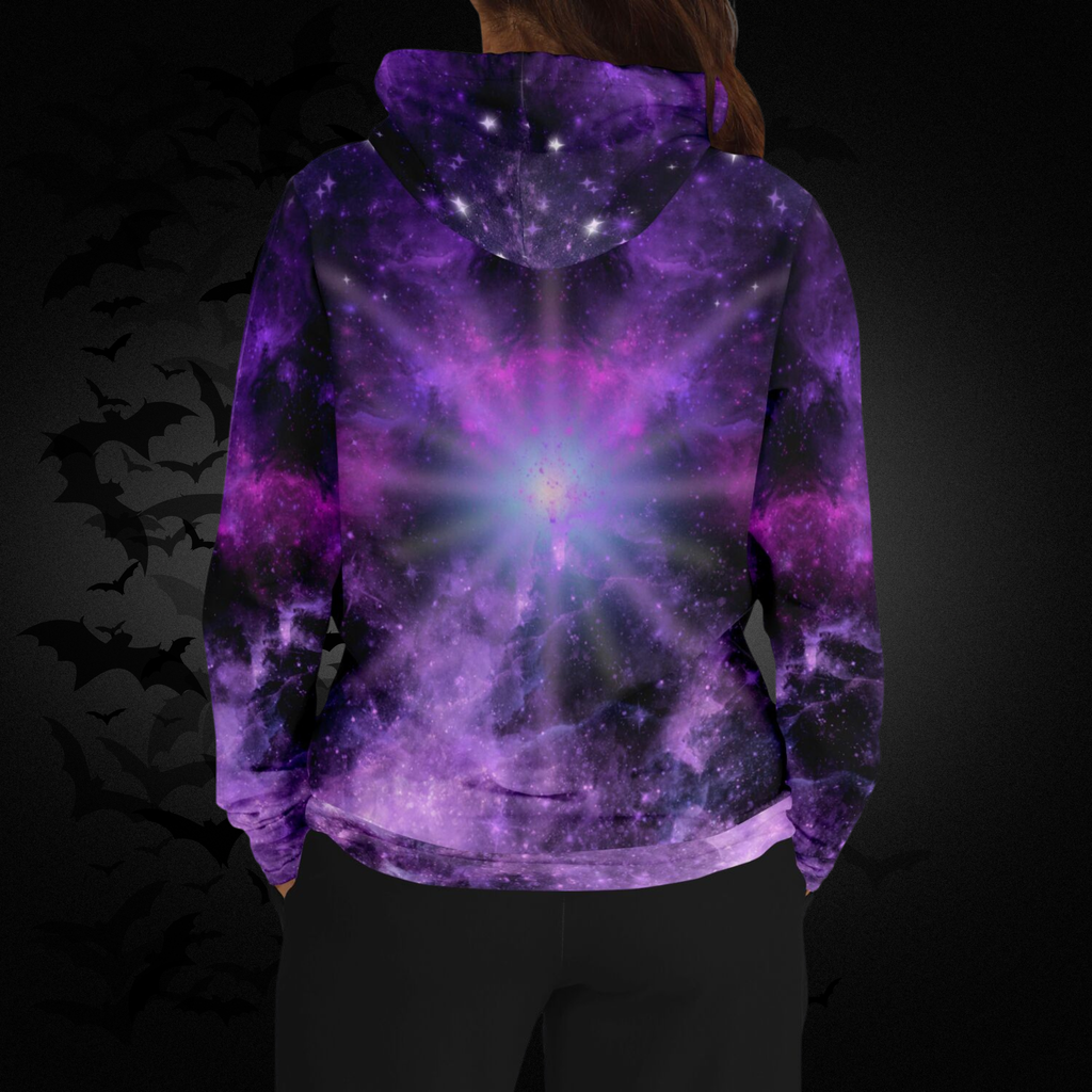 Purple Galaxy All Over Print Hoodie