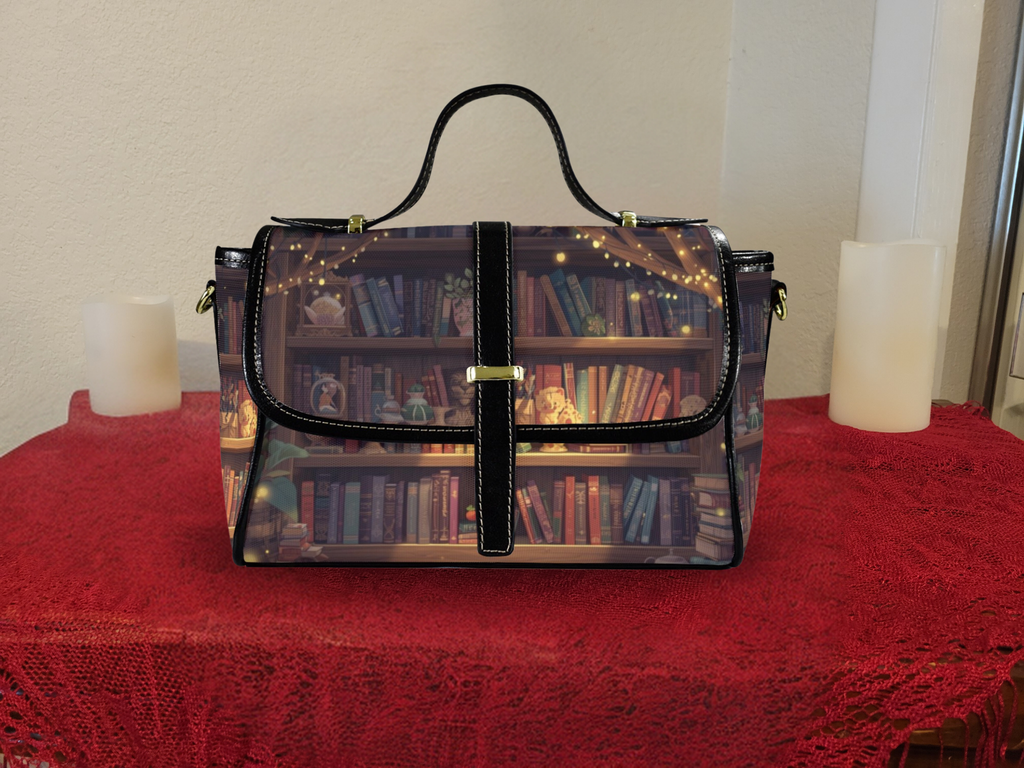 Whimsical Bookcase Crossbody Bag