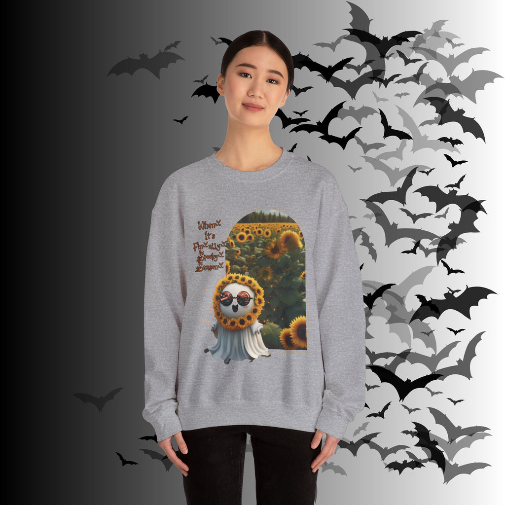 Summerween Ghost Crewneck Sweatshirt — When It's Finally Spooky Season