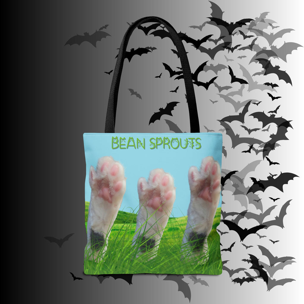 "Bean Sprouts" Cat Paws Tote Bag — Funny Cat Lover Gift