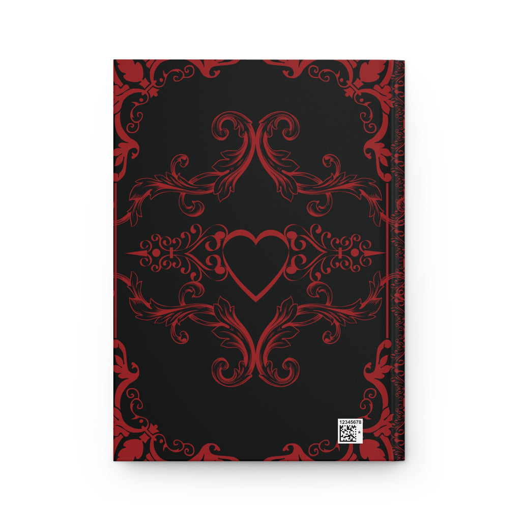 Gothic Dark Romance Journal — Red & Black Victorian Heart Hardcover